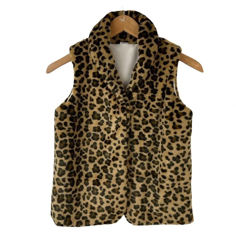 Cheetah Print Vest Faux Fur Carter's KIDS Size 10/12